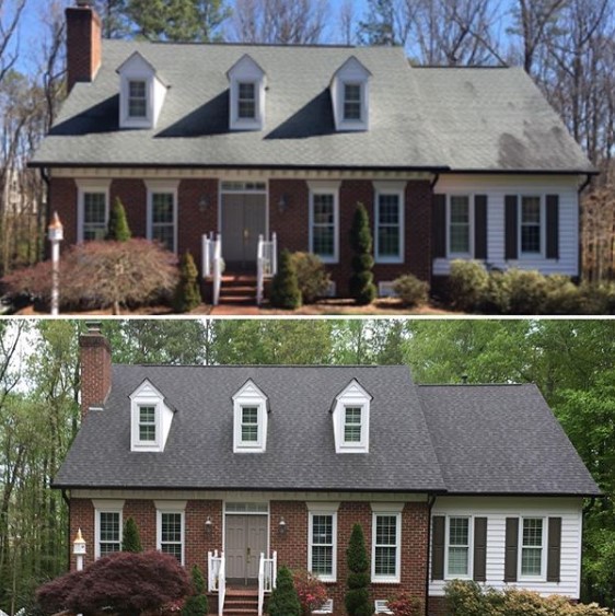 Roof Replacement In Charlotte And Concord Find The Top Roofing Company   Another Before And After A New Roof 